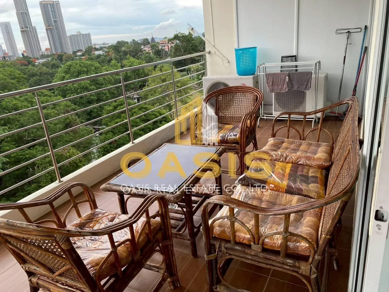 Spacious 2-Bedroom Condo with Sea & Garden Views in Wongamat Privency condominium