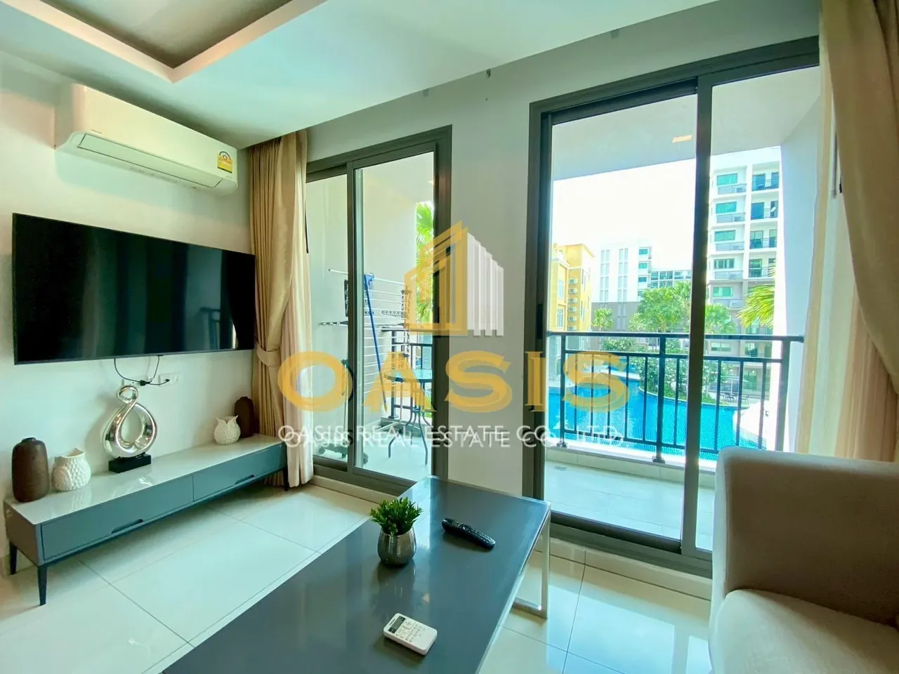 This modern 2-bedroom unit with a relaxing pool view for sale