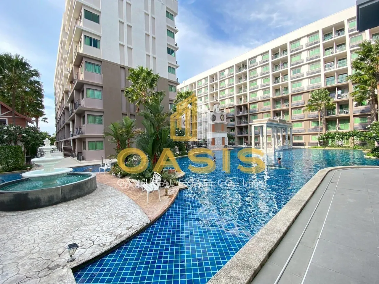 This modern 2-bedroom unit  with a relaxing pool view for sale