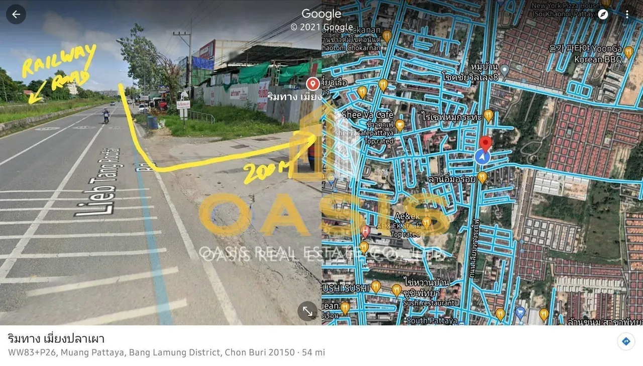 Land for Sale in Pattaya – 96 sq.w. near South Pattaya Sukhumvit Junction