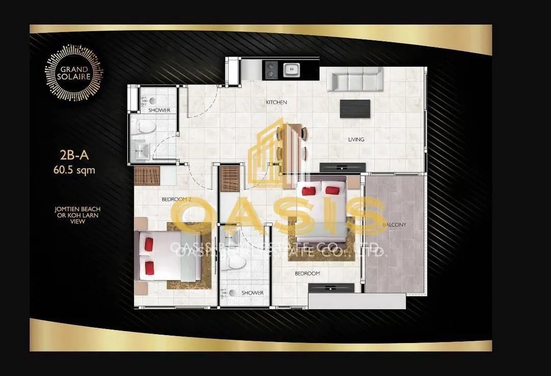 Grand Solaire Condominium  Luxury 2-Bedroom Unit For Sale
