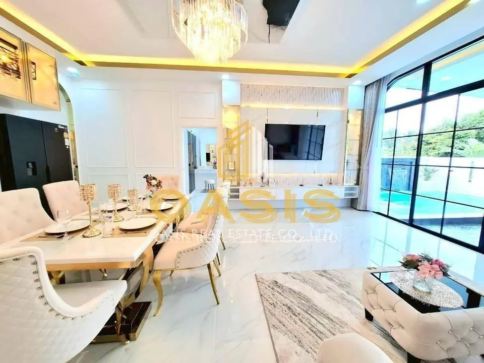 New pool villa for sale 1 km from MapPrachan Reservoir
