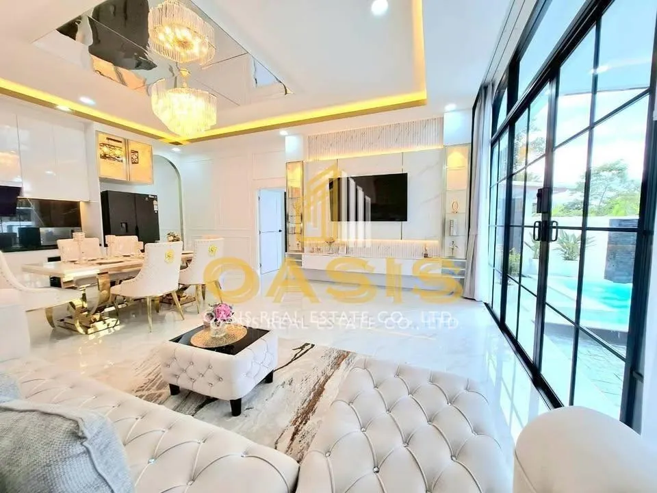 New pool villa for sale 1 km from MapPrachan Reservoir