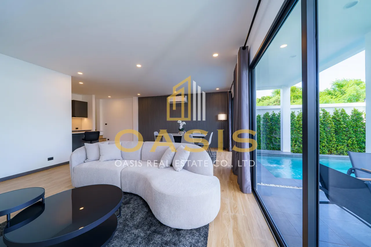 Modern 4 Bedrooms Pool Villa for sale near Mabprachan lake