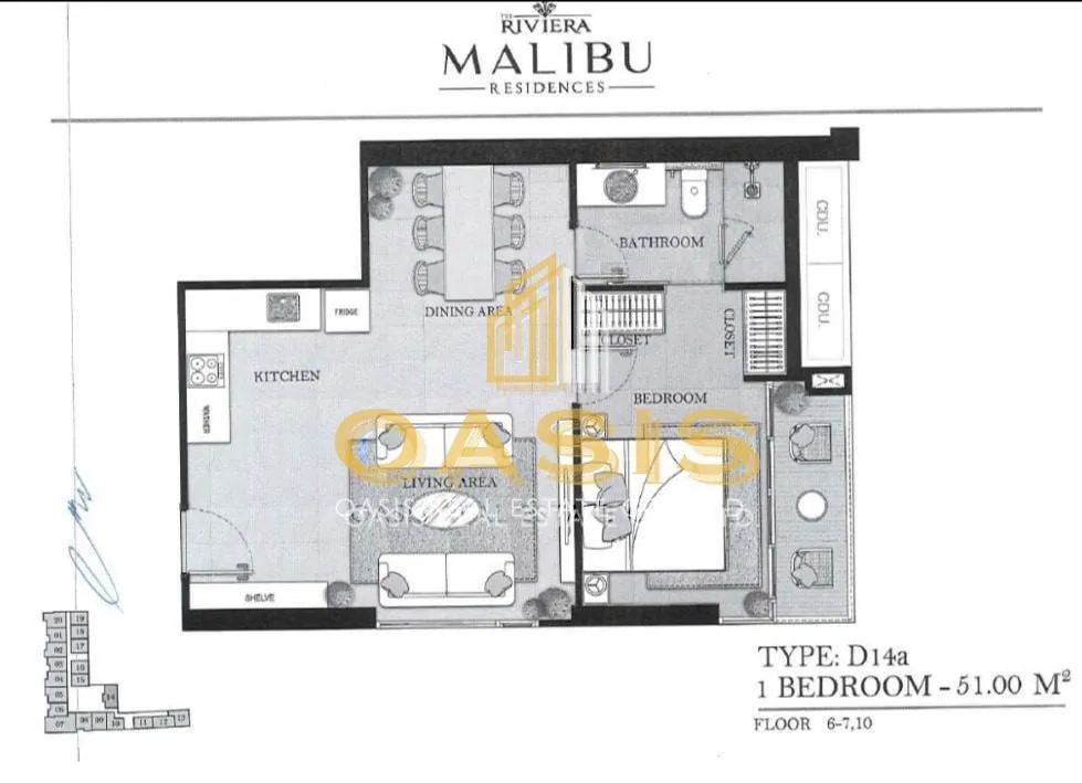 1 Bedroom Condo at The Riviera Malibu & Residences for sale