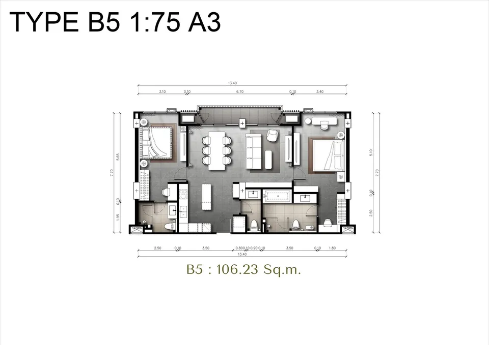 2BR B5 · 106.23 m²