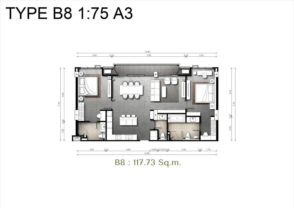 2BR B8 · 117.63 m²