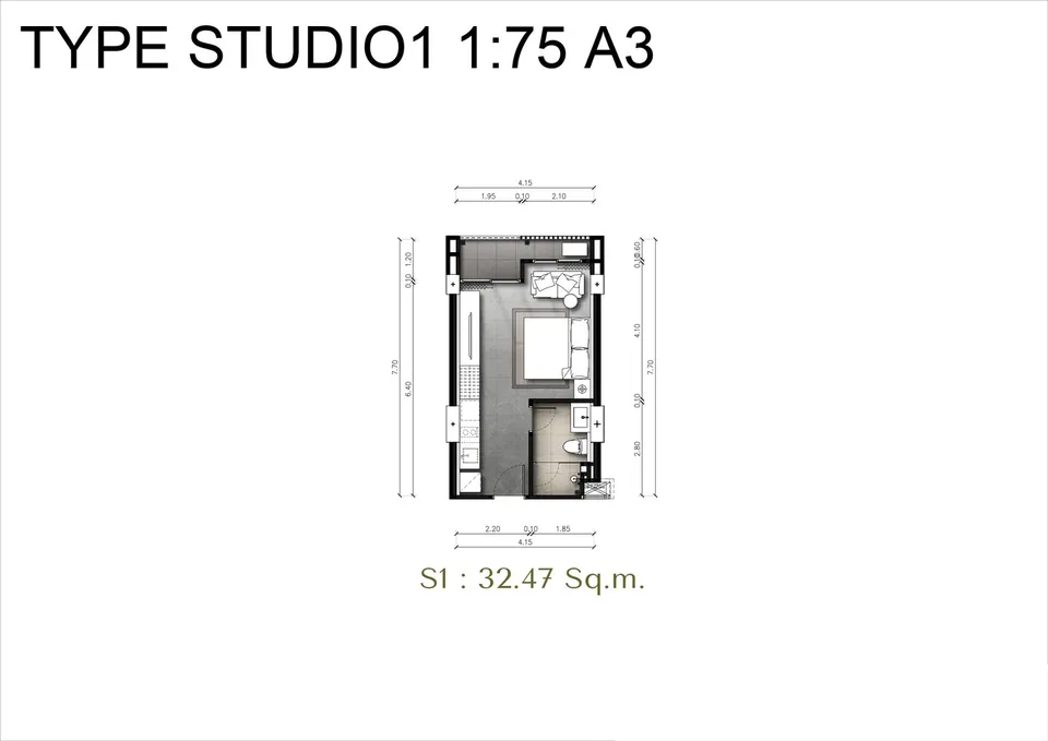 Studio S1 · 32.47 m²