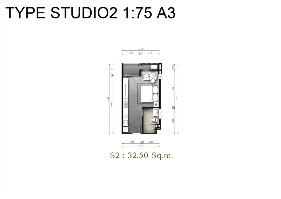 Studio S2 · 32.50 m²