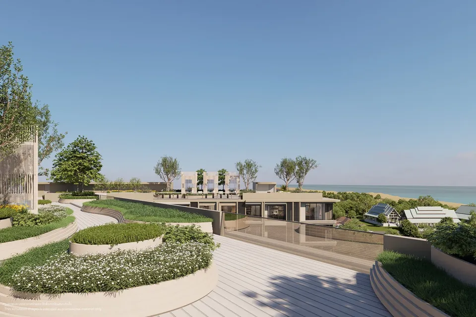 Rooftop terrace render