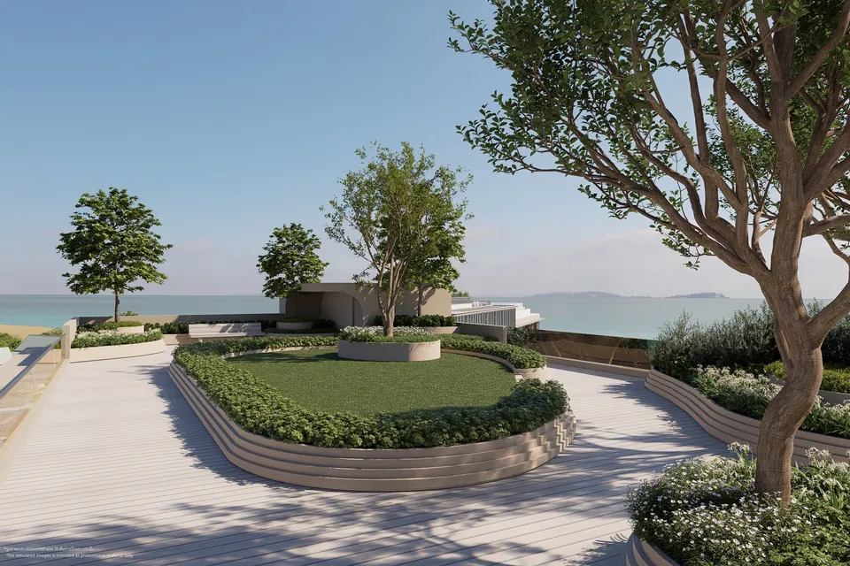 Rooftop garden render