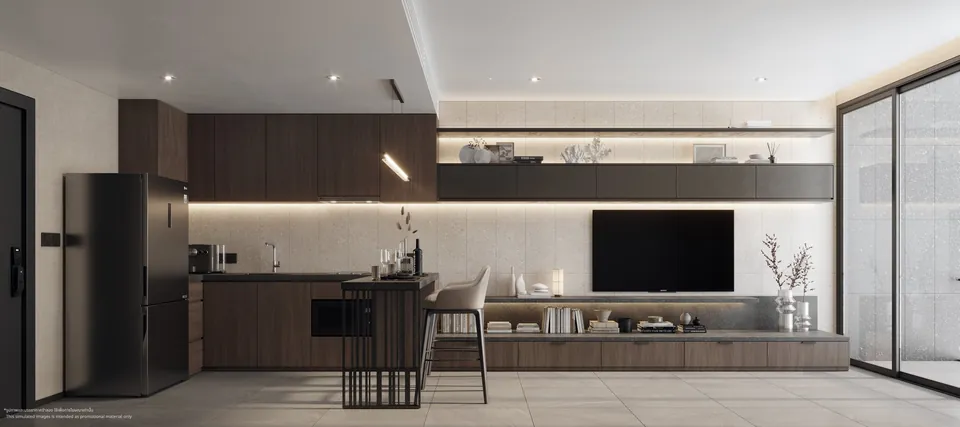 1-bedroom living area render