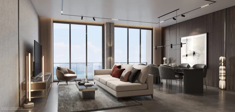 2-bedroom living room render