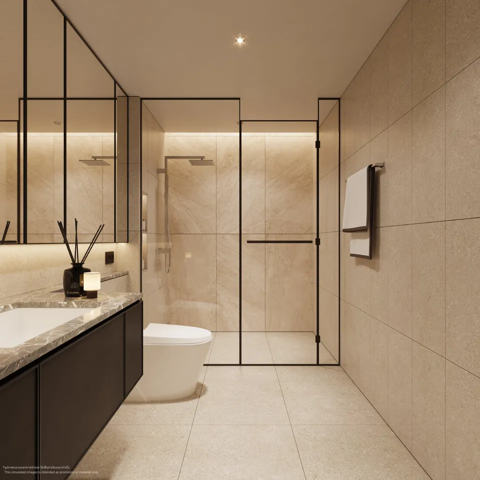 Studio bathroom render