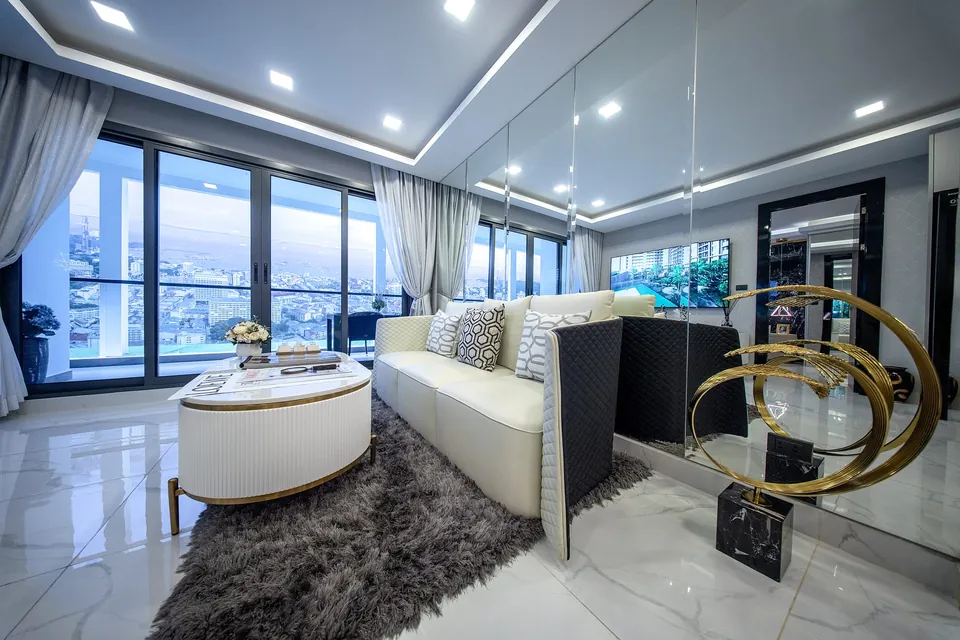 2-bedroom show unit living area