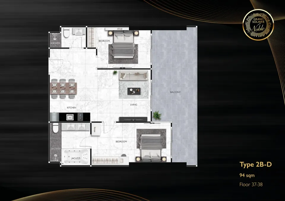 2BR 2B-D · 94 m²