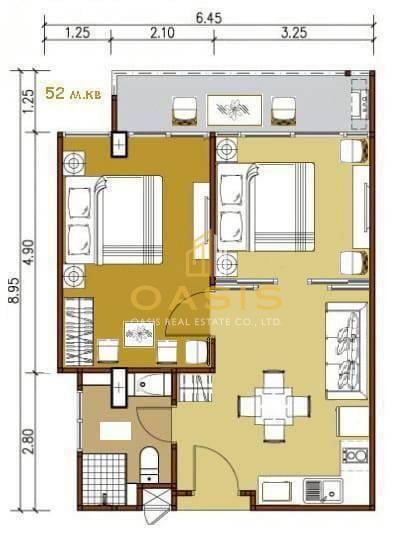Beautiful 2-Bedroom Condo at Jomtien Beach road
