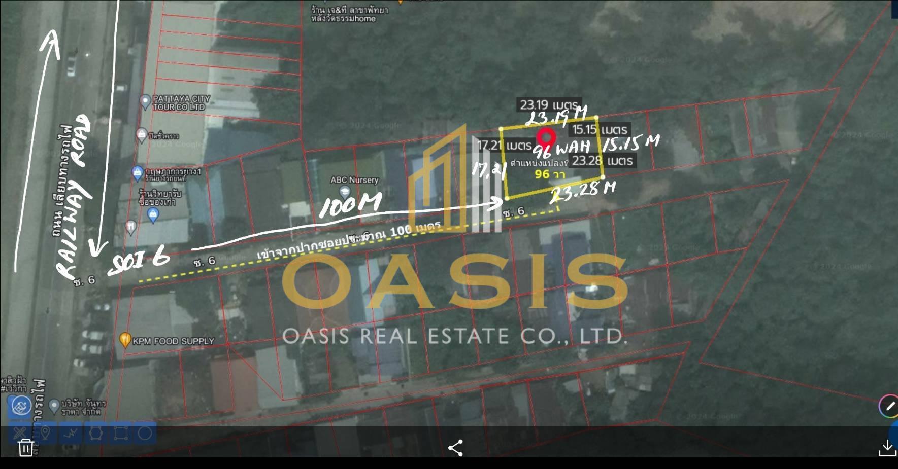 Land for Sale in Pattaya – 96 sq.w. near South Pattaya Sukhumvit Junction