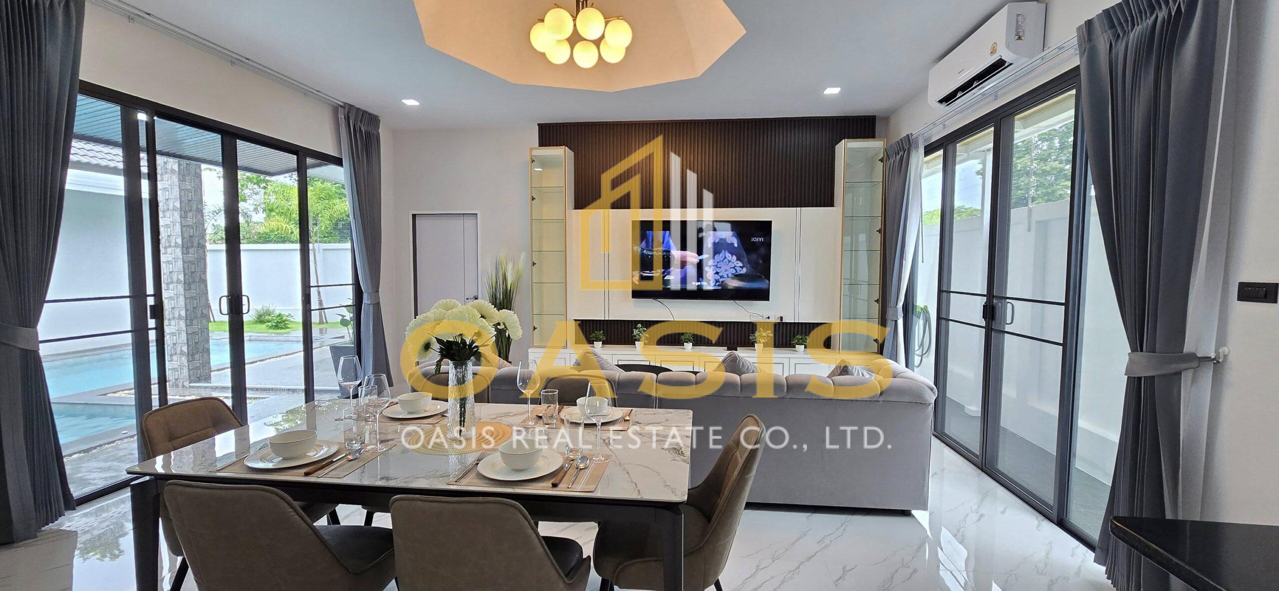 Single modern house style Pool villa  for rent