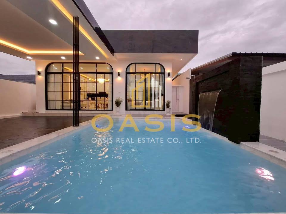 New pool villa for sale 1 km from MapPrachan Reservoir