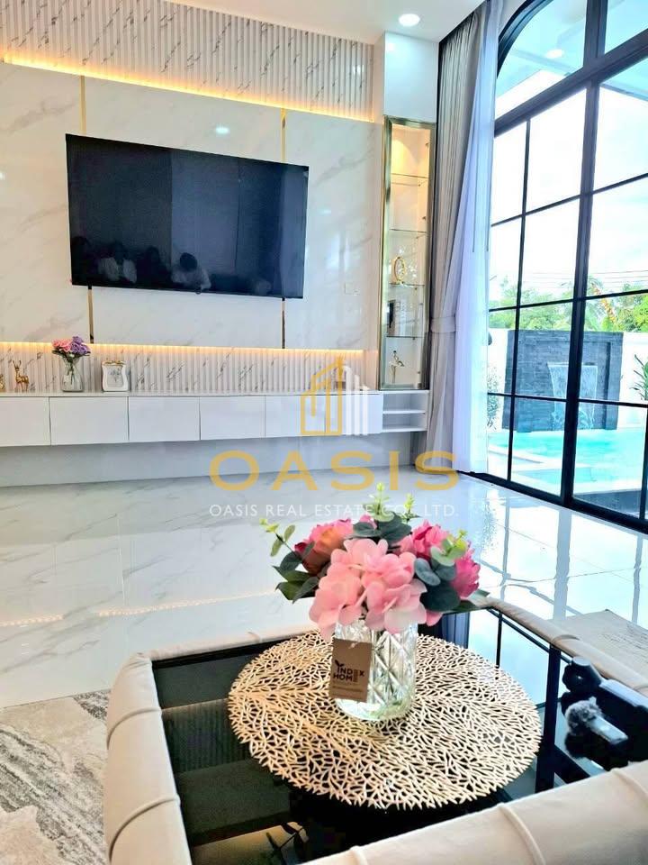New pool villa for sale 1 km from MapPrachan Reservoir