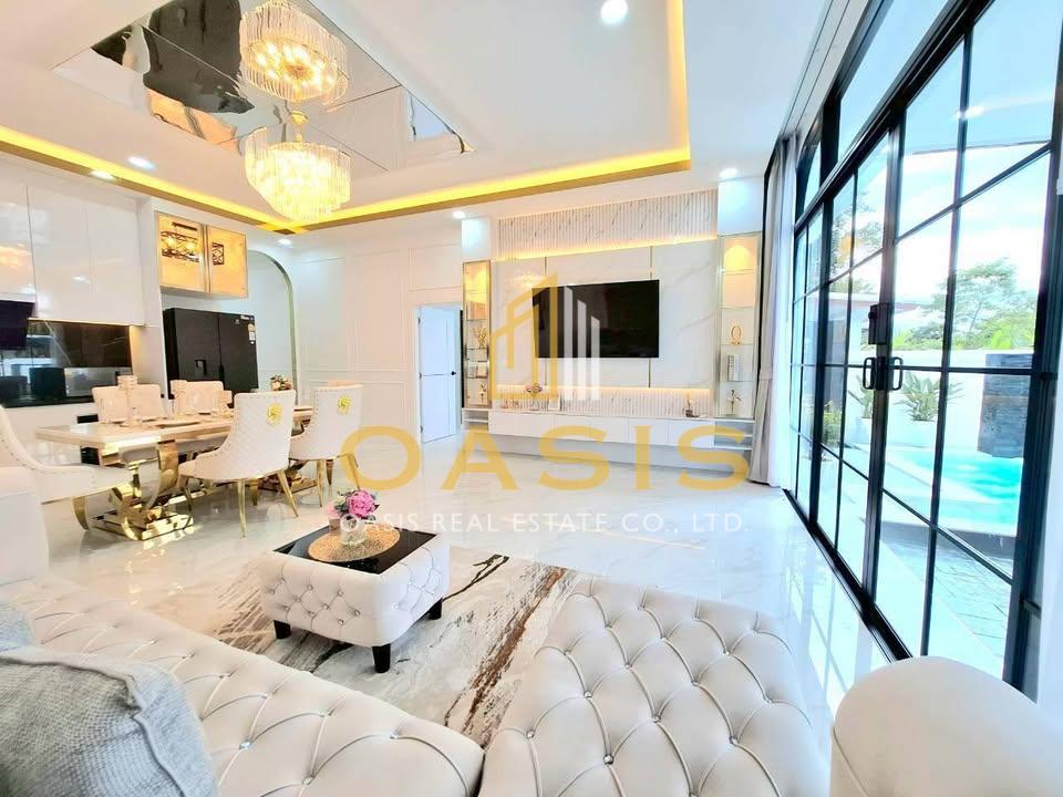 New pool villa for sale 1 km from MapPrachan Reservoir