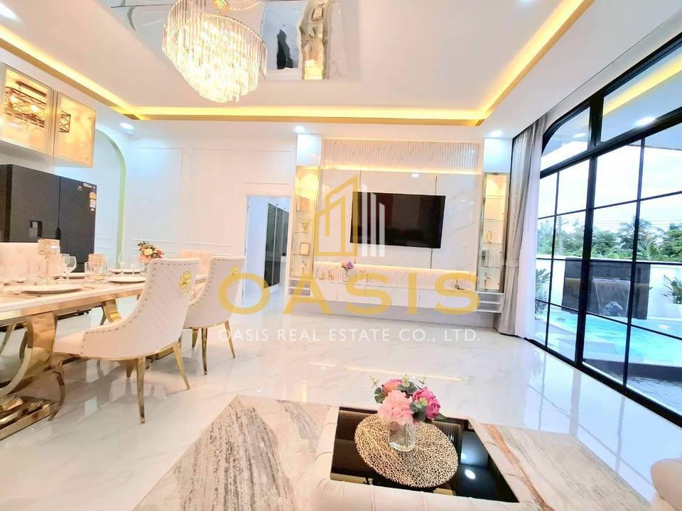 New pool villa for sale 1 km from MapPrachan Reservoir