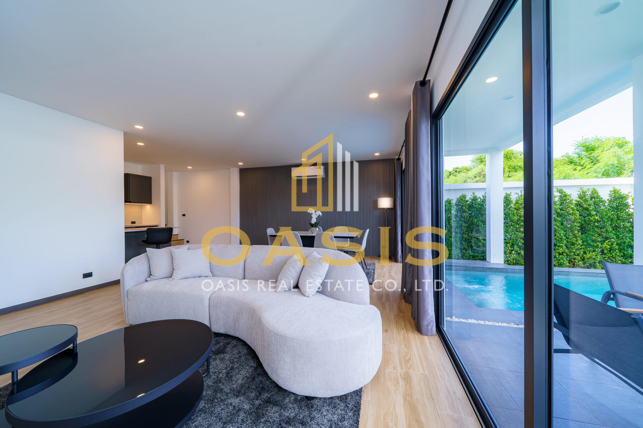 Modern 4 Bedrooms Pool Villa for sale near Mabprachan lake