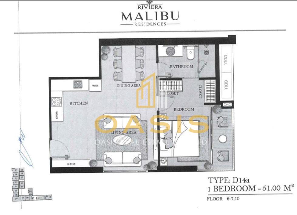 1 Bedroom Condo at The Riviera Malibu & Residences for sale